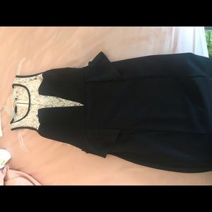 Little Black Dress with white lace